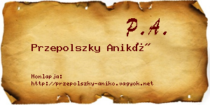 Przepolszky Anikó névjegykártya